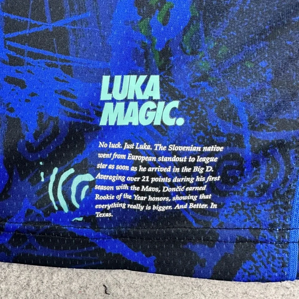 Luka Doncic Dallas Maverick Jersey Shirt Boys Large Blue Rookie Of The Year Nike